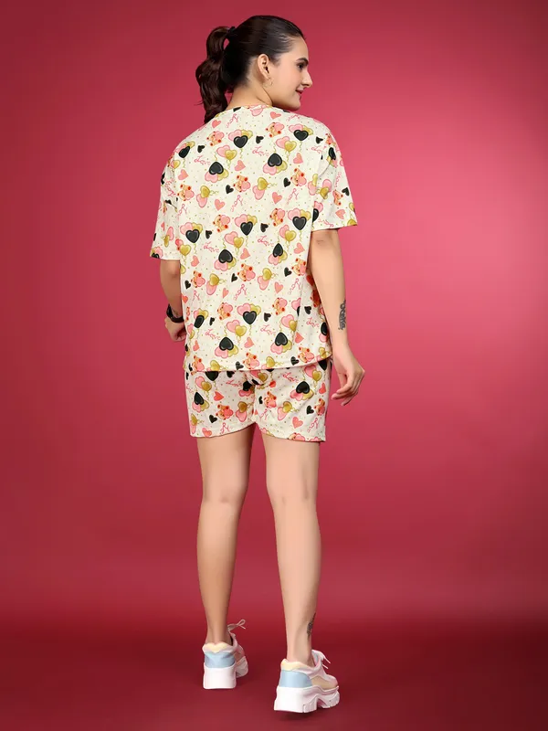 Multi_Colour_Valentino_Elastane_Co-ord_Set_For_Women_|_Regular_Round_Neck_Short_Sleeve