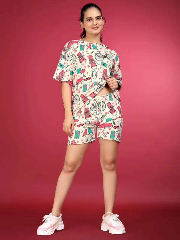 Multi_Colour_Valentino_Elastane_Co-ord_Set_For_Women_|_Regular_Round_Neck_Short_Sleeve