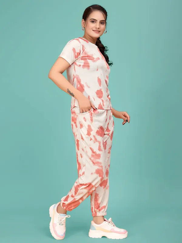 Multi_Colour_Valentino_Elastane_T-Shirt_&_Pyjamas_Set_For_Women_|_Regular_Round_Neck_Short_Sleeve