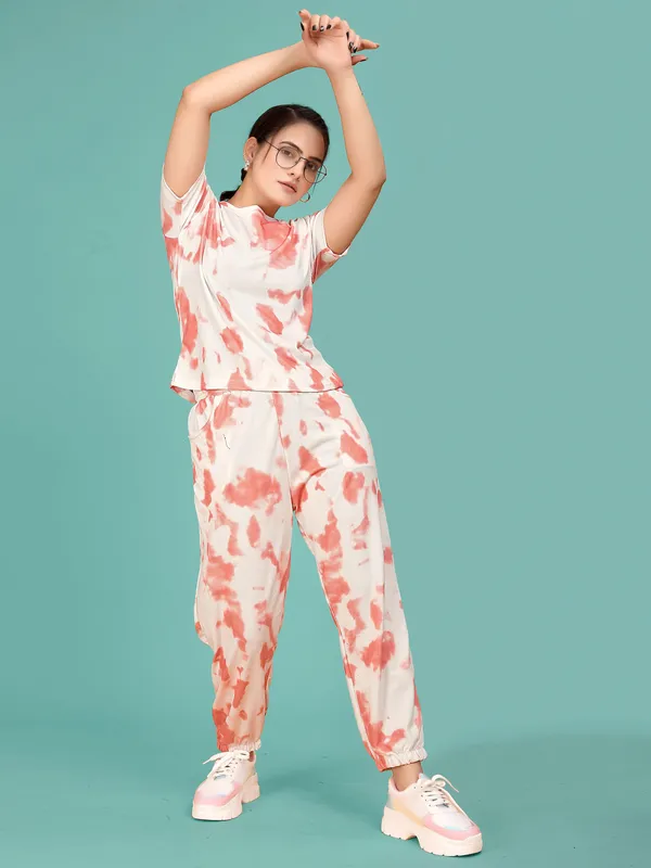 Multi_Colour_Valentino_Elastane_T-Shirt_&_Pyjamas_Set_For_Women_|_Regular_Round_Neck_Short_Sleeve