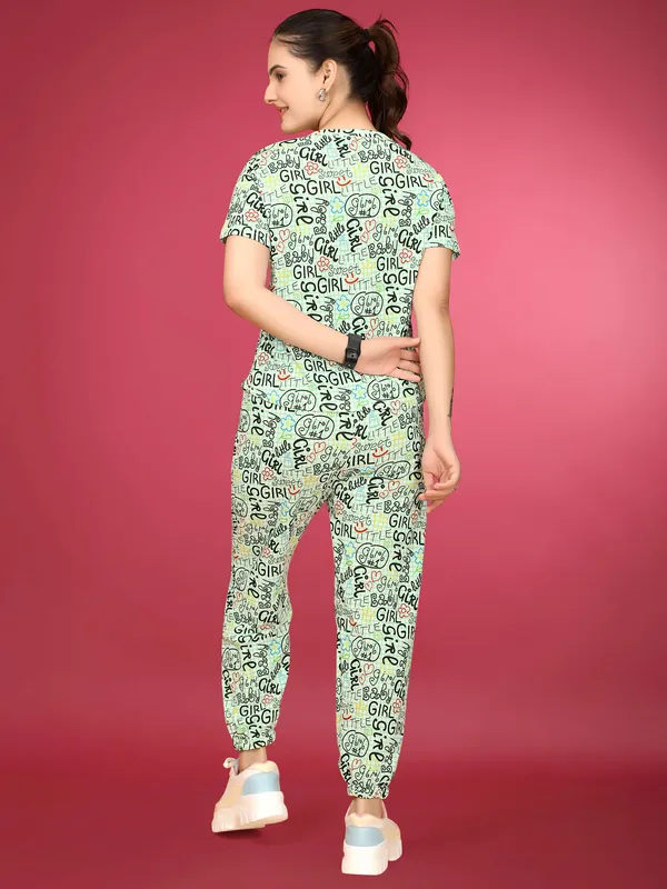 Multi_Colour_Valentino_Elastane_T-Shirt_&_Pyjamas_Set_For_Women_|_Regular_Round_Neck_Short_Sleeve