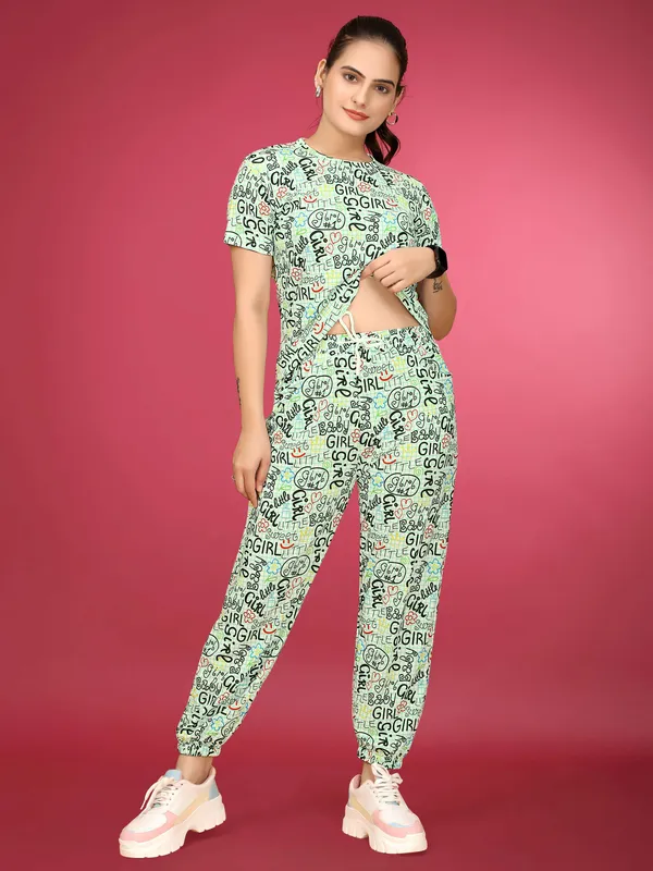 Multi_Colour_Valentino_Elastane_T-Shirt_&_Pyjamas_Set_For_Women_|_Regular_Round_Neck_Short_Sleeve