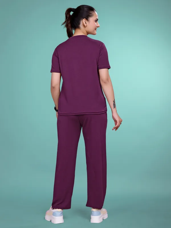 Purple_Solid_Valentino_Elastane_NightSuit_Set_For_Women_|_Regular_Round_Neck_Short_Sleeve