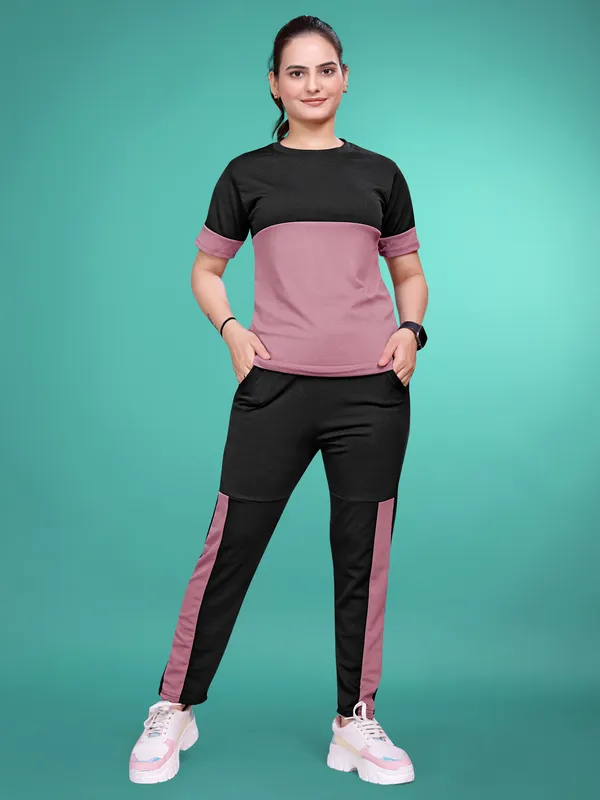 Onion_Solid_Elastane_TrackSuit_Set_For_Women_|_Regular_Round_Neck_Short_Sleeve