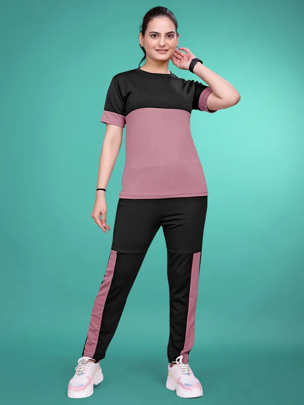 Onion_Solid_Elastane_TrackSuit_Set_For_Women_|_Regular_Round_Neck_Short_Sleeve