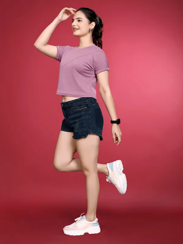 Onion_Valentino_Elastane_Crop_Top_For_Women_|_Regular_Round_Neck_Short_Sleeve