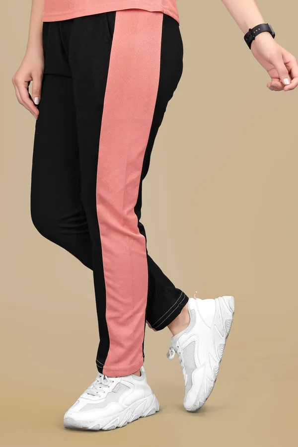 Pink_Striped_Elastane_Track_Suit_For_Women_|_Regular_Round_Neck_Short_Sleeve