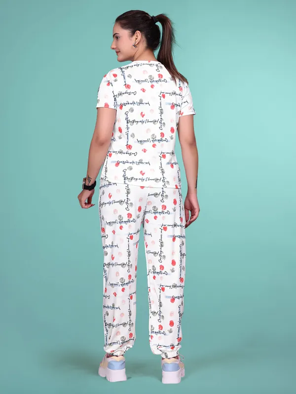 Multi_Printed_Valentino_Elastane_NightSuit_Set_For_Women_|_Regular_Round_Neck_Short_Sleeve