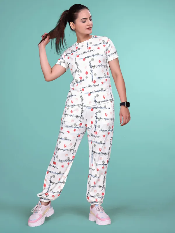 Multi_Printed_Valentino_Elastane_NightSuit_Set_For_Women_|_Regular_Round_Neck_Short_Sleeve
