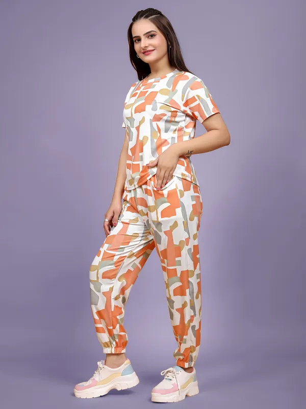 Multi_Colour_Valentino_Elastane_T-Shirt_&_Pyjamas_Set_For_Women_|_Regular_Round_Neck_Short_Sleeve