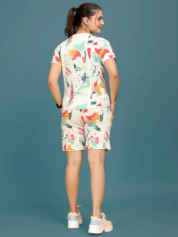 Multi_Colour_Valentino_Elastane_Co-ord_Set_For_Women_|_Regular_Round_Neck_Short_Sleeve