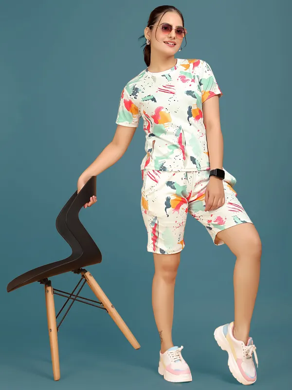 Multi_Colour_Valentino_Elastane_Co-ord_Set_For_Women_|_Regular_Round_Neck_Short_Sleeve