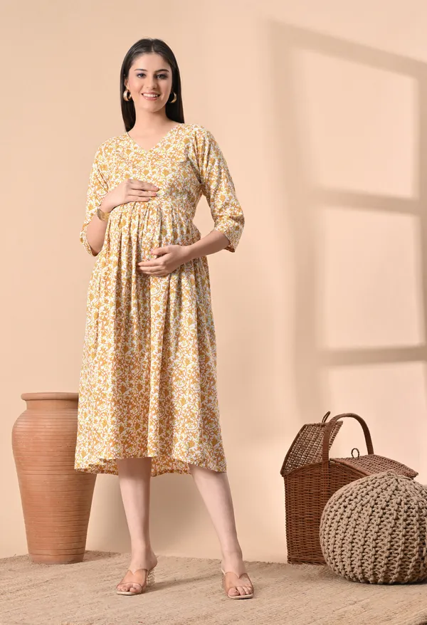 Yellow_Maternity_wear_by_SILAKIVA