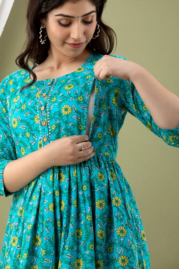 Olive_Feeding_Maternity_Kurti_Olive_For_Women