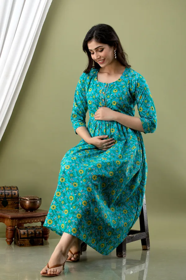Olive_Feeding_Maternity_Kurti_Olive_For_Women