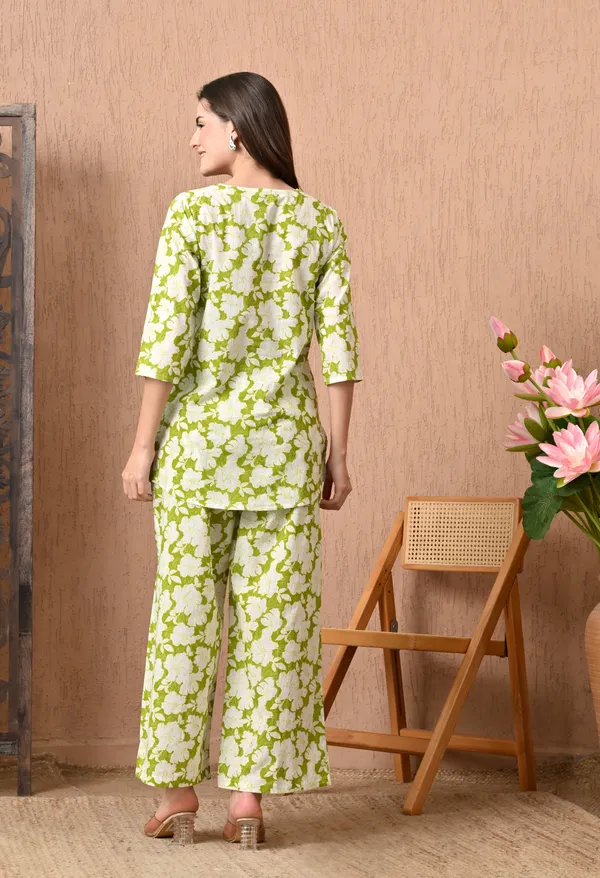 Trendy_Green_Cotton_Co-ord_Set