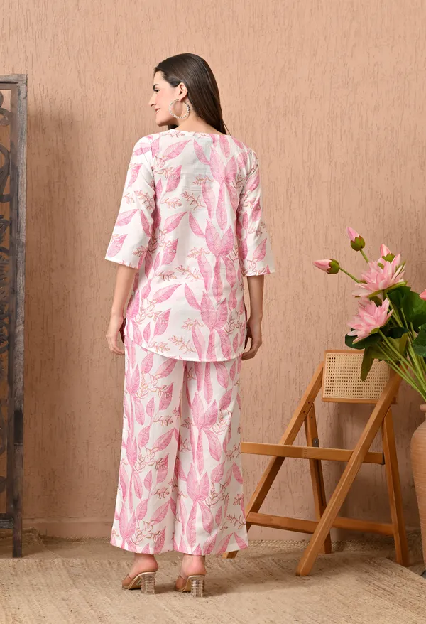 Pinkish_Red_Cotton_Co-ord_Set