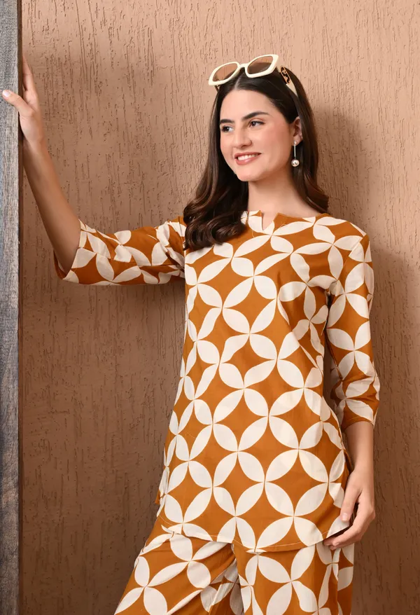 Fiery_Orange_Cotton_Co-ord_set