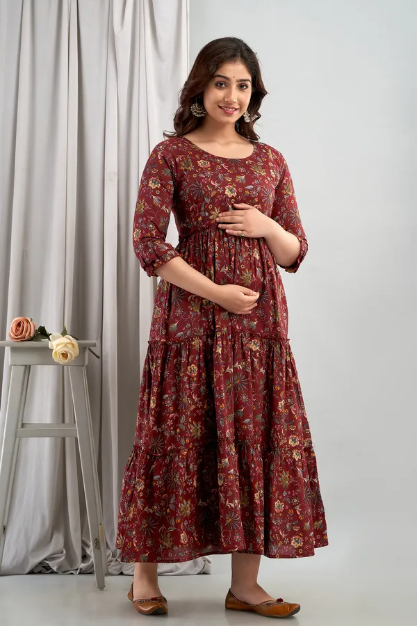 Grey_Beautiful_Maternity_Gown_For_Women