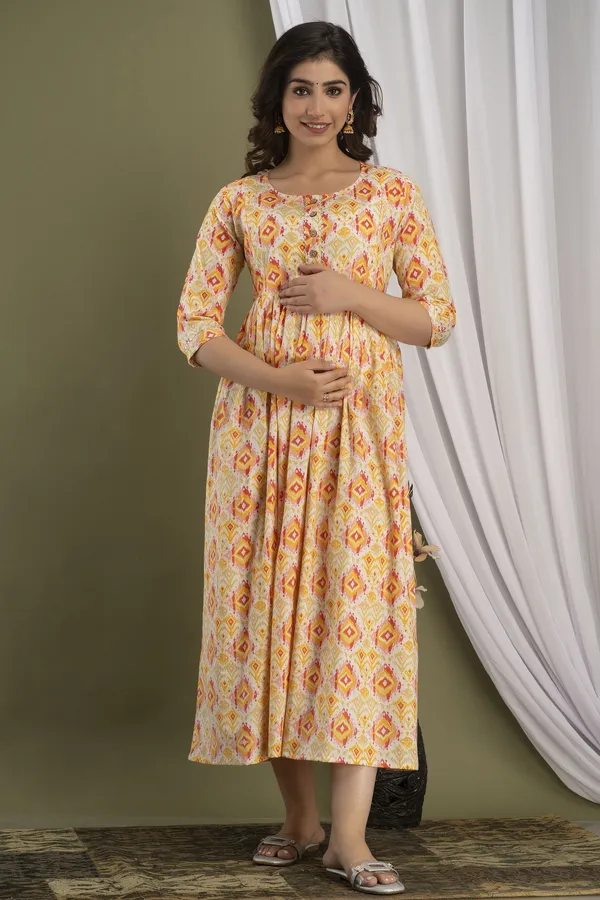 Yellow_Maternity_wear_by_SILAKIVA