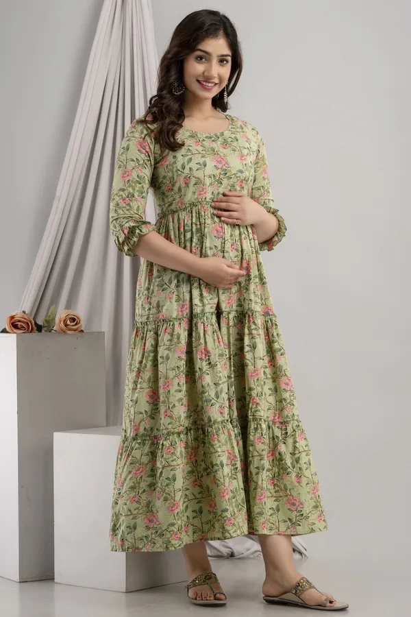 Light_Green_Beautiful_Maternity_Gown__For_Women
