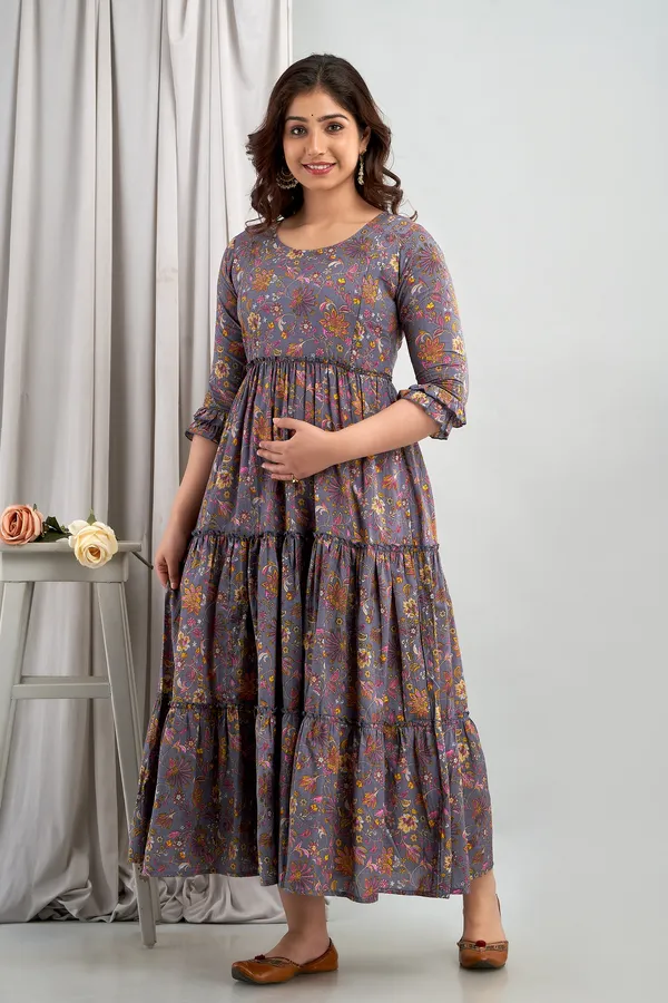 Grey_Beautiful_Maternity_Gown_For_Women