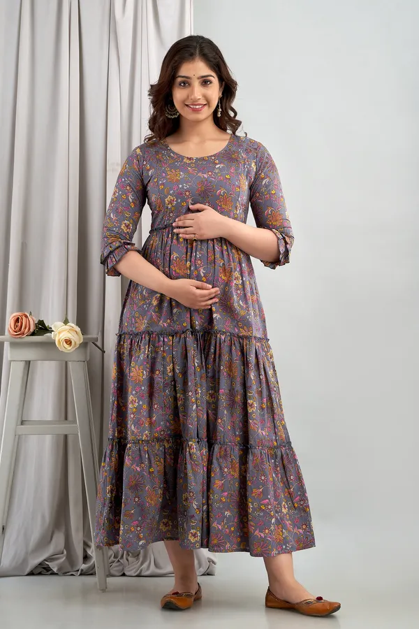 Grey_Beautiful_Maternity_Gown_For_Women