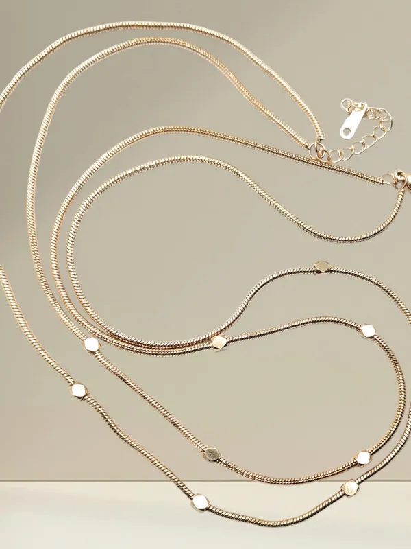 2_line_Layered_Rose_Gold-Tone_Metal_Chains_for_womens