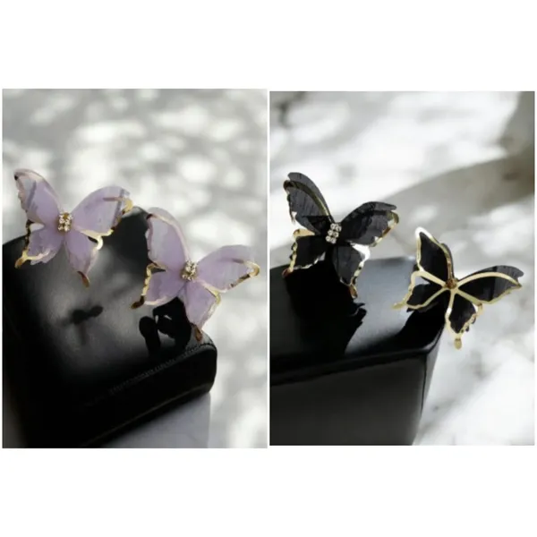 Pack_Of_2_Butterfly_Design_Earrings_with_Purple_&_Black_Crystal_Accents