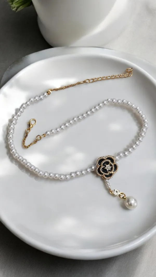 Black_Rose_pendent_pearl_chain_for_women_Girls