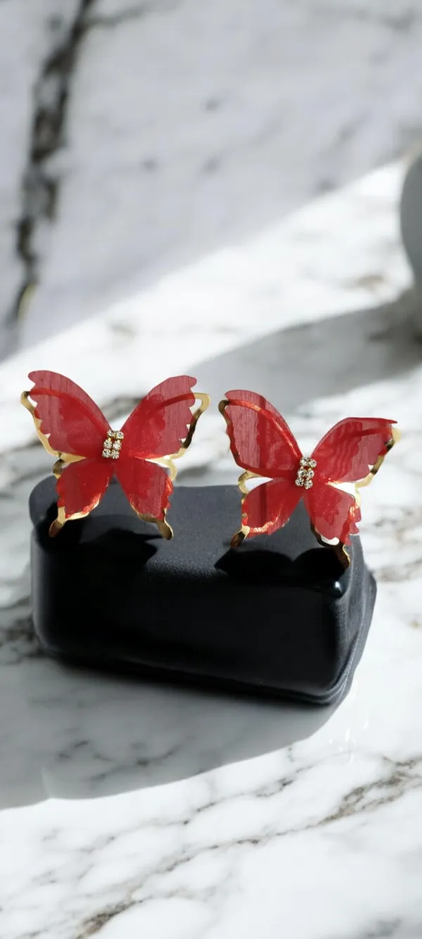 Fashions_Delicate_Butterfly_Design_Earrings_with_Crystal_Accents_(Red)
