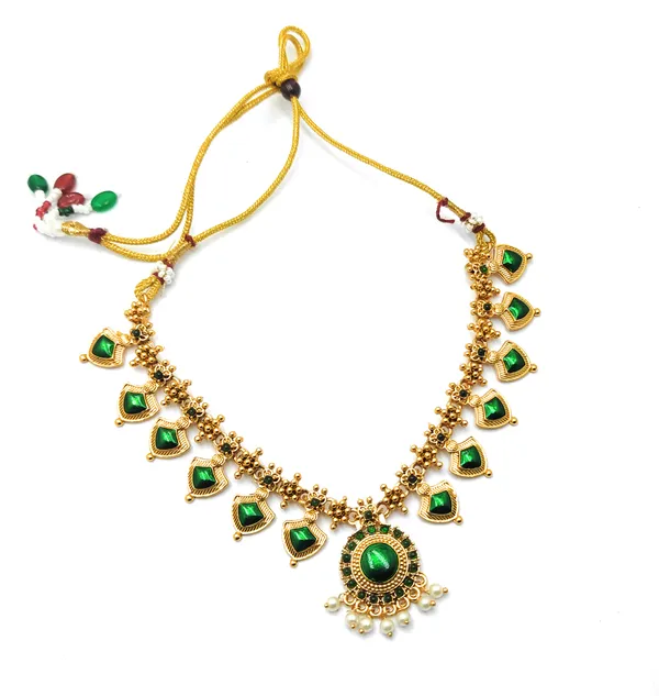 Fashions_Traditional_Gold_and_Green_Choker_Necklace_with_Earrings_(Green)