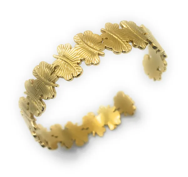 Gold_Butterfly_Motif_Cuff_and_Ring_Set