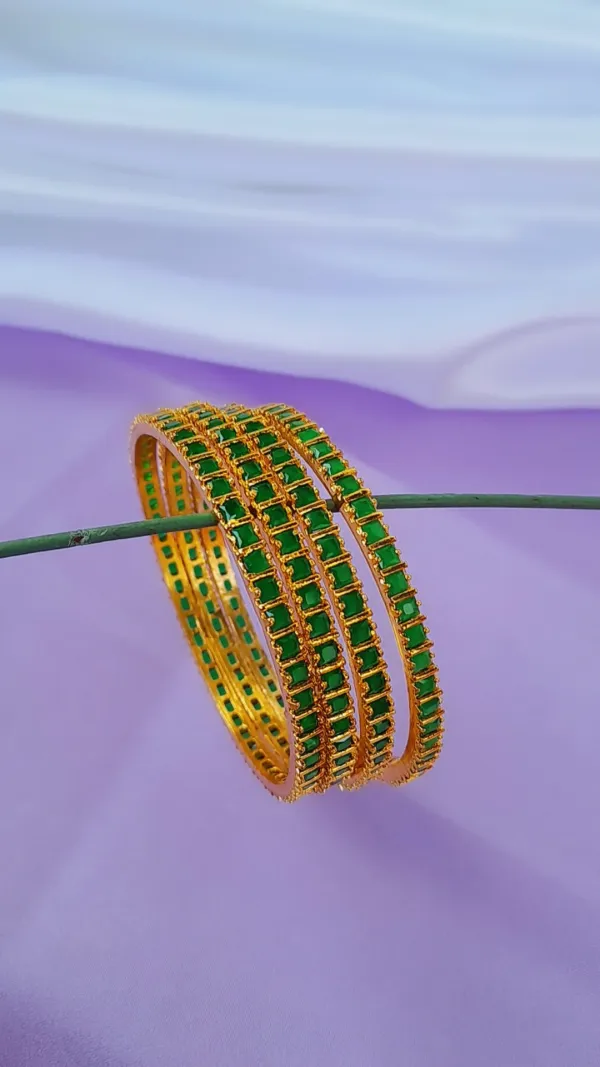 Green_Trending_American_diamond_bangles_for_women