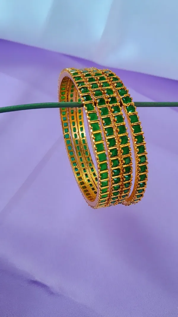 Green_Trending_American_diamond_bangles_for_women