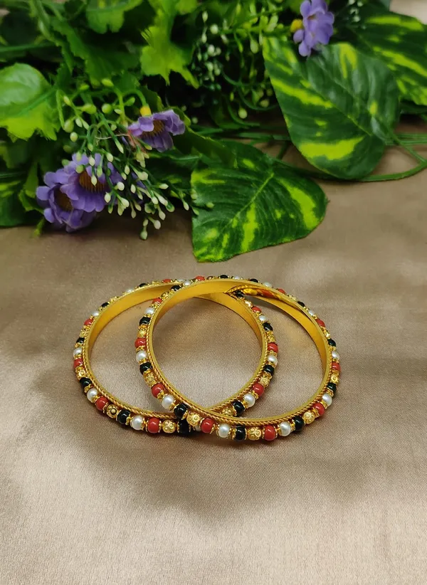 Pack_of_2_:Traditional_beads_multi_bangles_set_for_womens