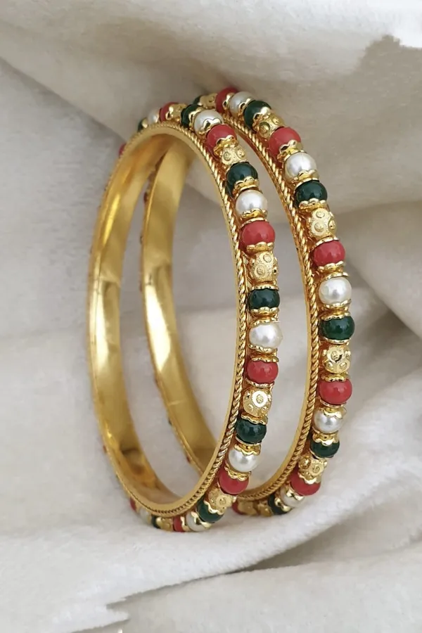 Pack_of_2_:Traditional_beads_multi_bangles_set_for_womens