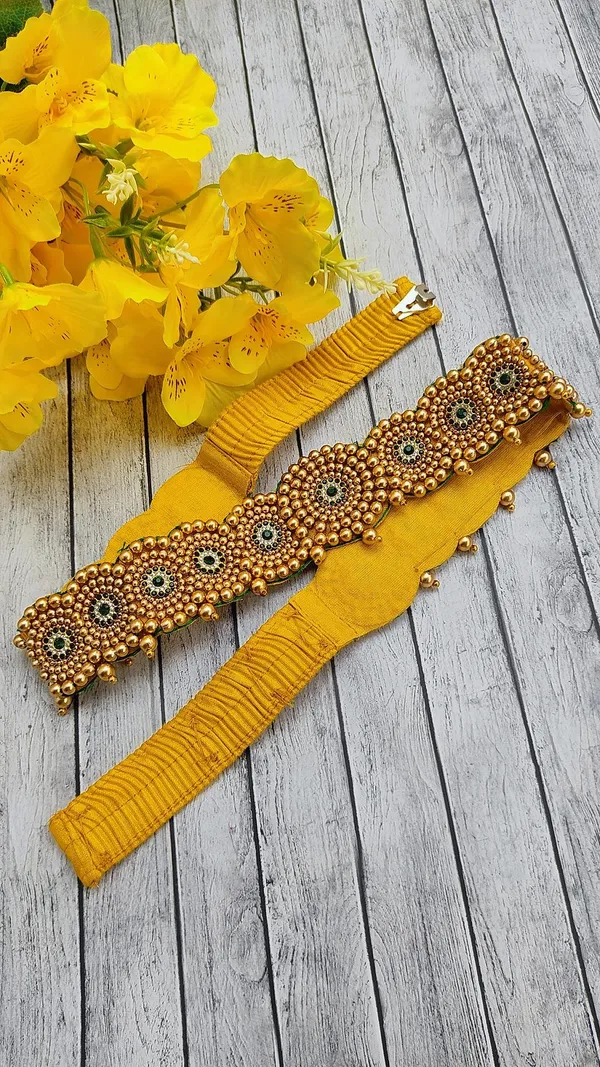 Wedding_Collection_-_Fashion_Cloth_Hip_Belt_for_Women_and_College_Girls_??amarband_??amar_Bandhani??Golden_Waist_Belt_(green,)
