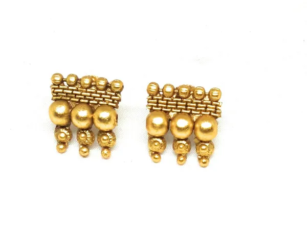 Gold_Antique_Finish_Necklace_With_Earrings_Set_For_Women