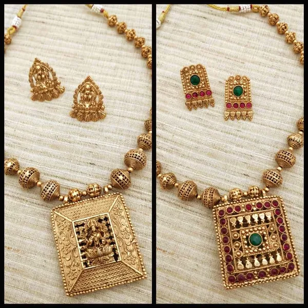 Pack_of_2_Multicolor_Two-In-One_Lakshmi_Pendant_With_Earring_Set_For_Women