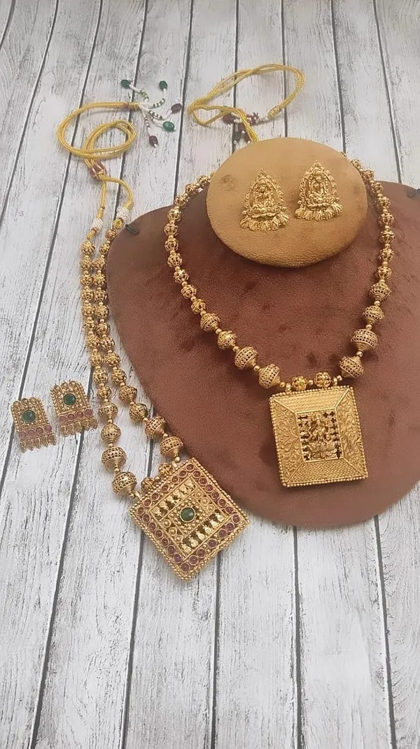 Pack_of_2_Multicolor_Two-In-One_Lakshmi_Pendant_With_Earring_Set_For_Women