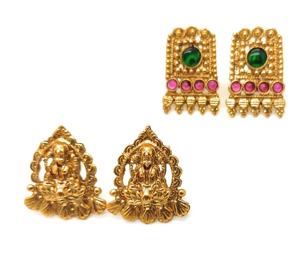 Pack_of_2_Multicolor_Two-In-One_Lakshmi_Pendant_With_Earring_Set_For_Women