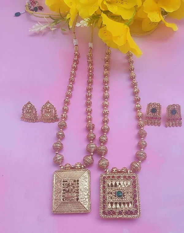 Pack_of_2_Multicolor_Two-In-One_Lakshmi_Pendant_With_Earring_Set_For_Women