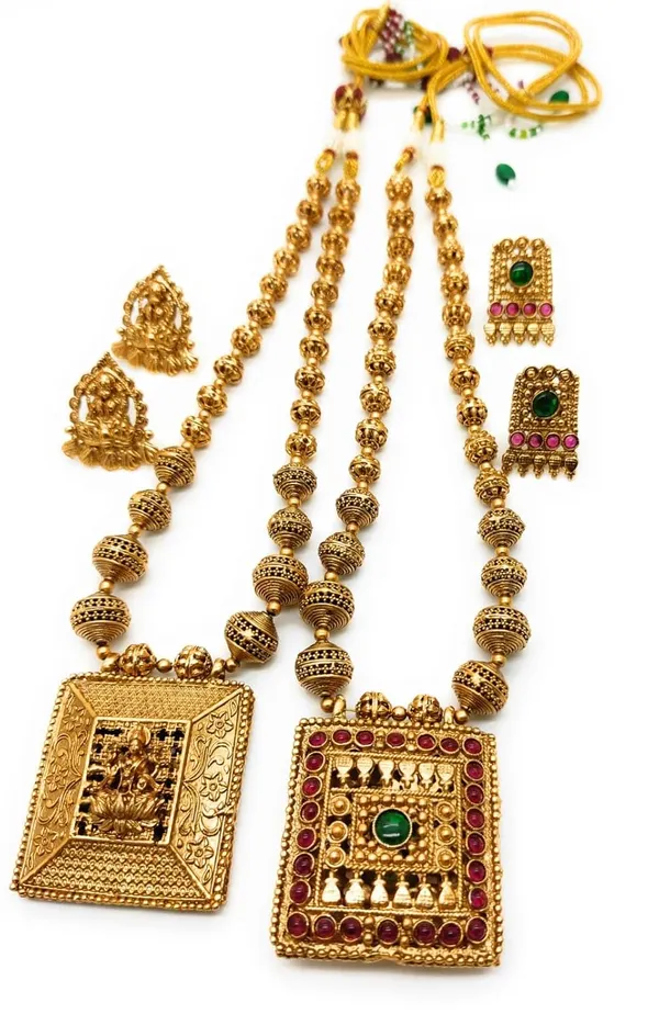 Pack_of_2_Multicolor_Two-In-One_Lakshmi_Pendant_With_Earring_Set_For_Women