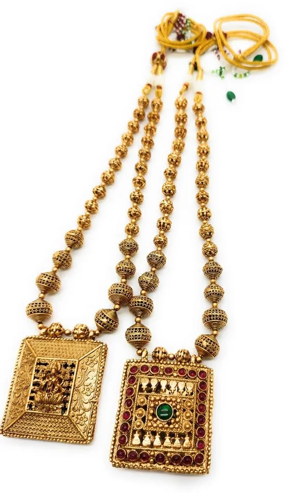 Pack_of_2_Multicolor_Two-In-One_Lakshmi_Pendant_With_Earring_Set_For_Women