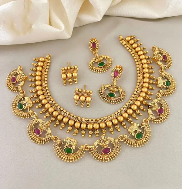 Combo_of_2__Antique_Stone_Multicolor_Gold__Necklace_with_earrings