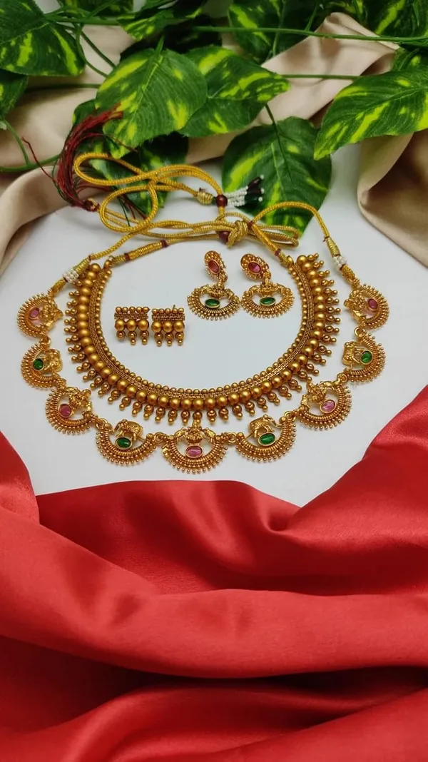Combo_of_2__Antique_Stone_Multicolor_Gold__Necklace_with_earrings