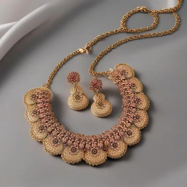 Multicolor_Traditional_Antique_Multi_Stone_Necklace_With_Earrings_For_Women