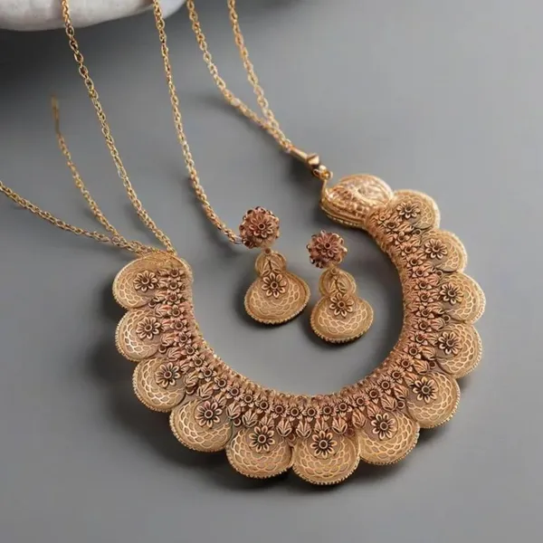Multicolor_Traditional_Antique_Multi_Stone_Necklace_With_Earrings_For_Women