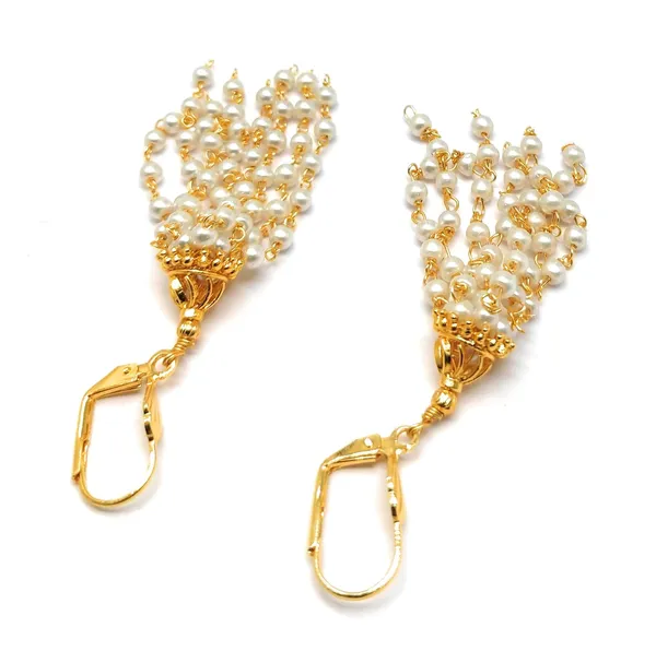 White_Antique_Dazzling_Pearl_And_Gold_Multistrand_Set_For_Women